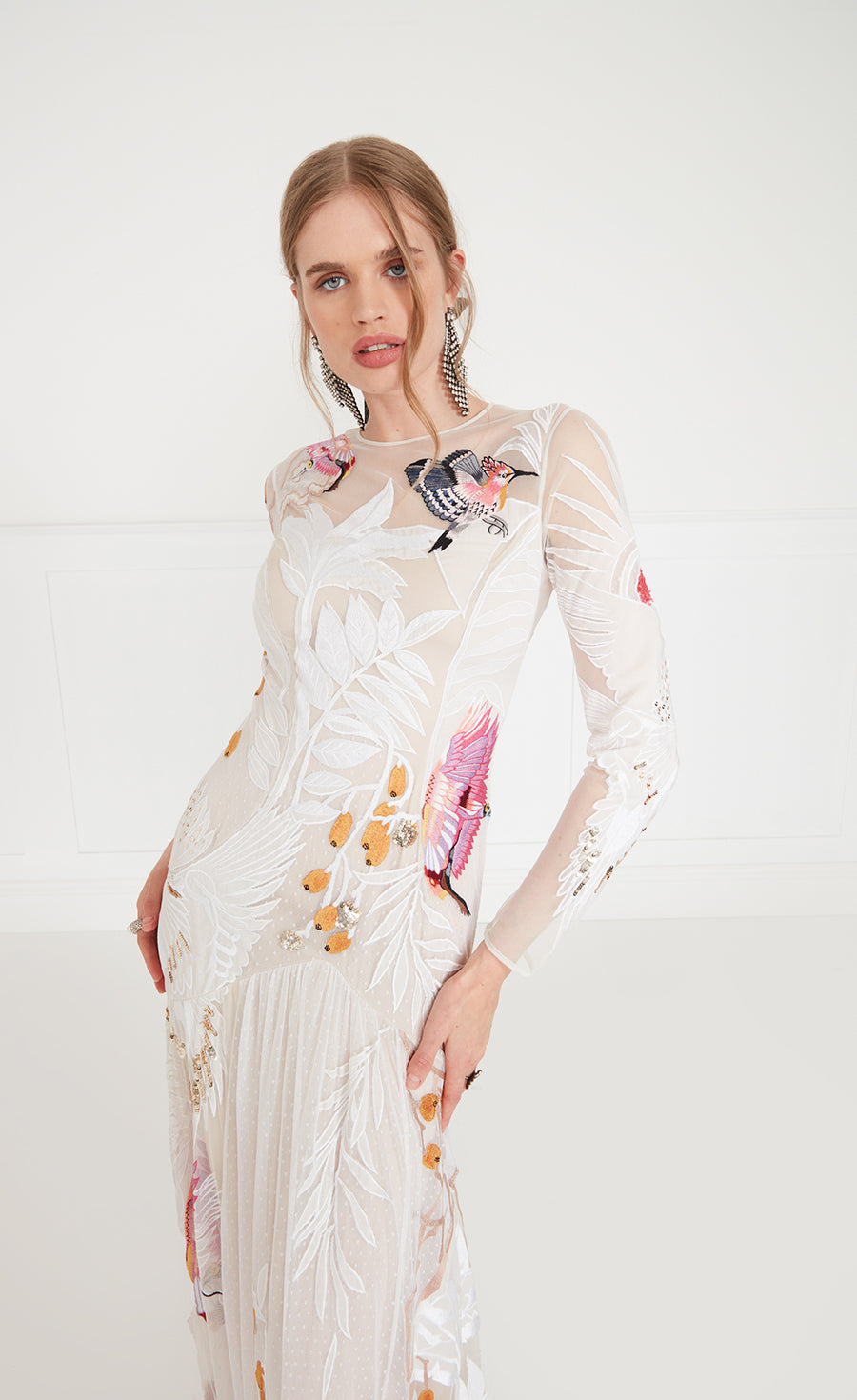 Opera Tattoo Dress - White Mix