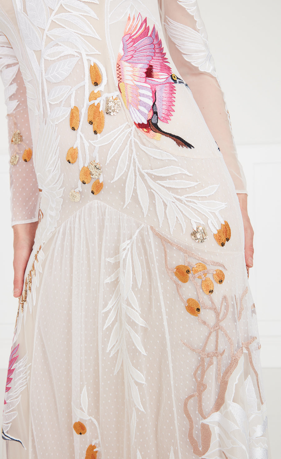 Opera Tattoo Dress - White Mix