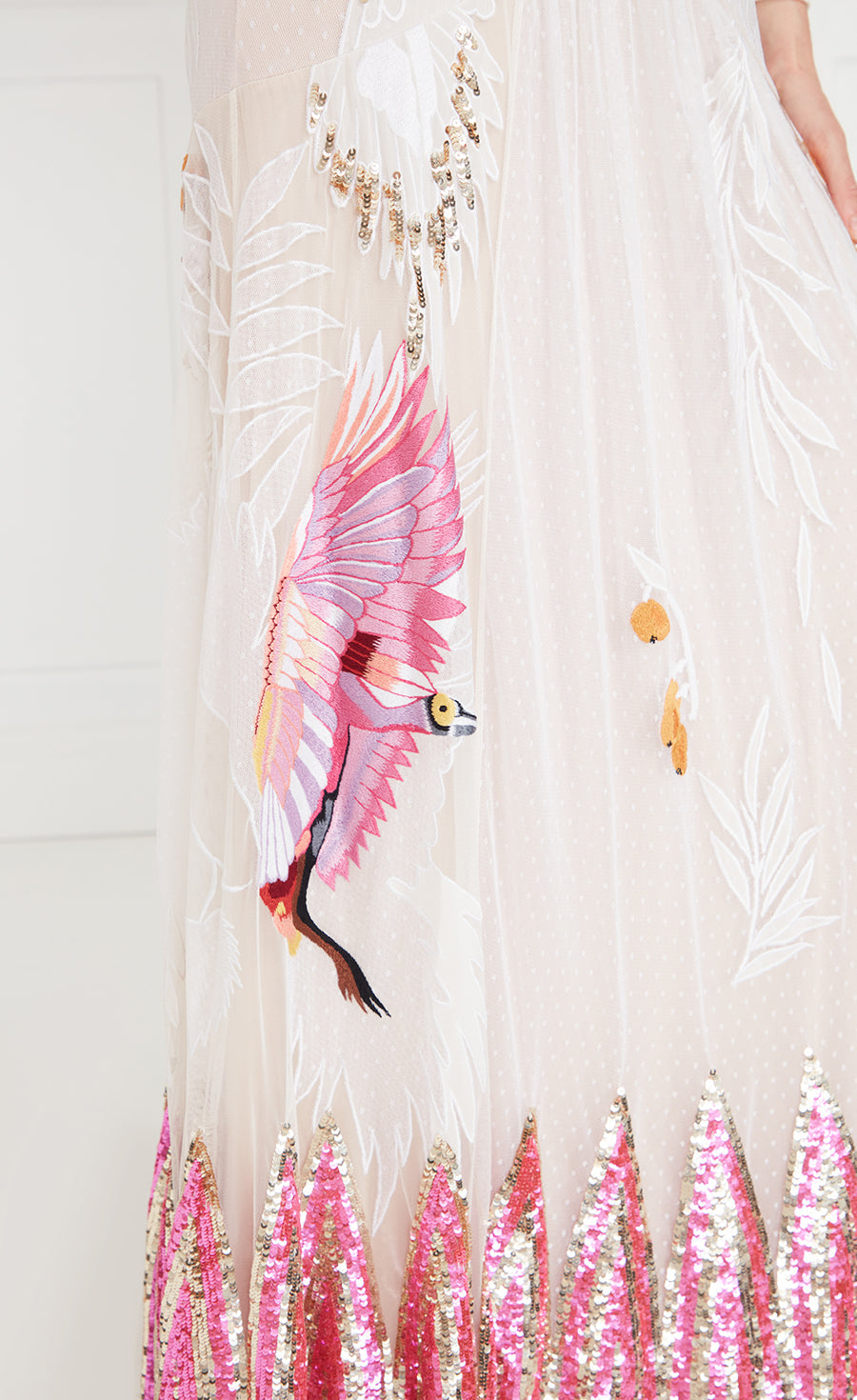 Opera Tattoo Dress - White Mix