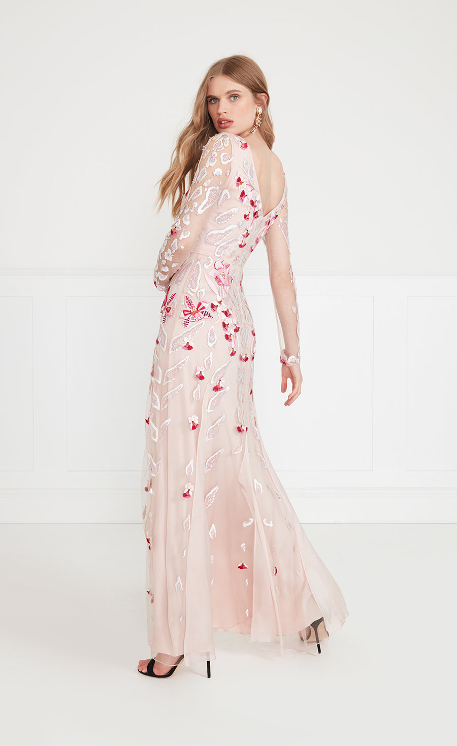 Pardus Sleeved Gown - Rosewater