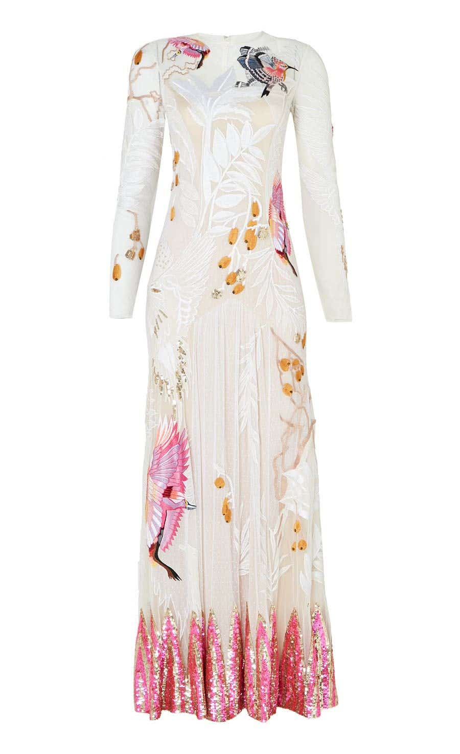 Opera Tattoo Dress - White Mix