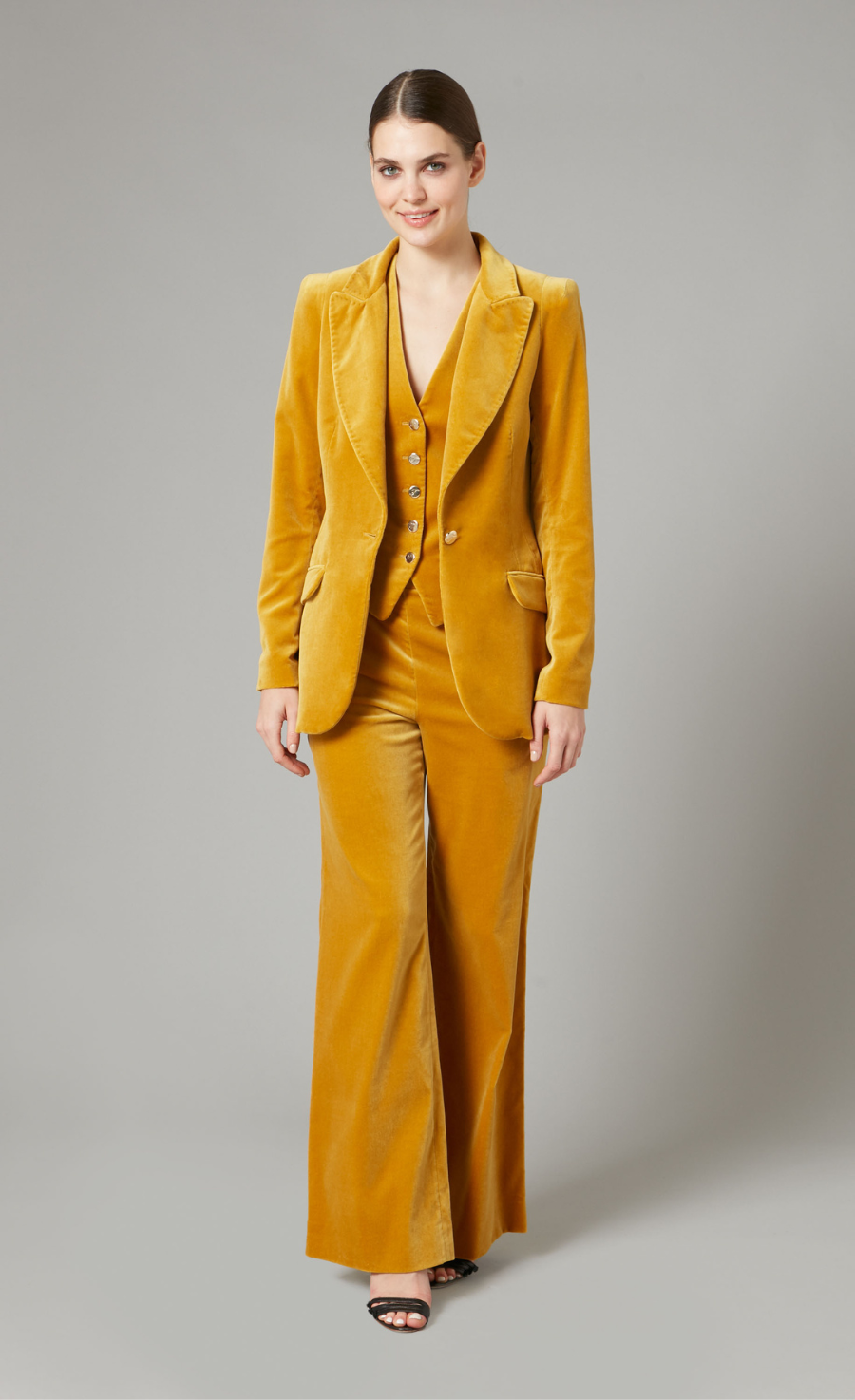 Mustard velvet blazer hot sale