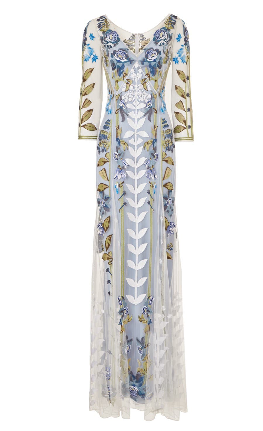 Temperley London - Lucille V-Neck Dress - Frost Blue - UK14 Temperley London - Lucille V-Neck Dress - Frost Blue - UK14