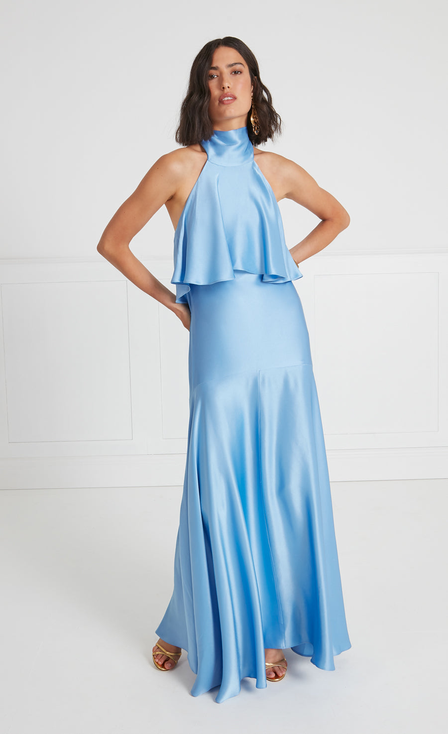 Lee Halterneck Dress - Cornflower