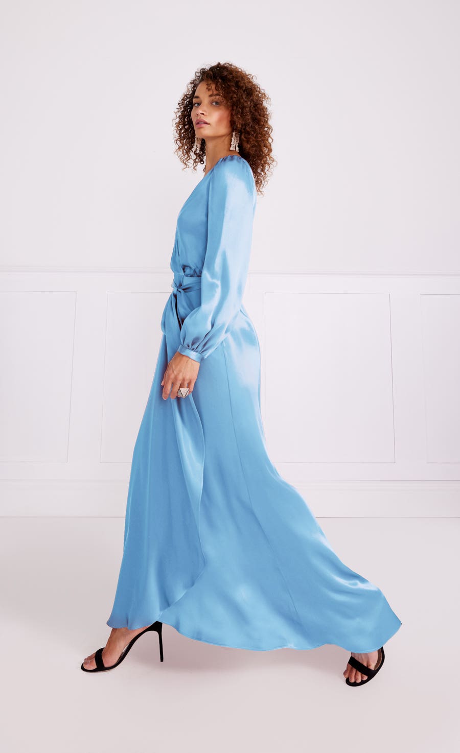 Lee Wrap Dress - Cornflower