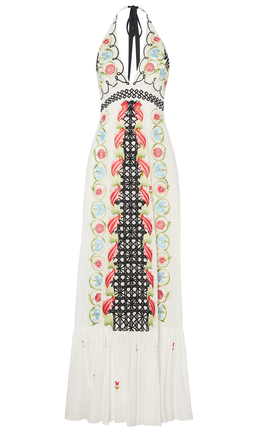 Florentine Halter Dress - White | Dresses & Jumpsuits | Temperley London Temperley London (INT) Florentine Halter Dress - White | Dresses & Jumpsuits | Temperley London Temperley London (INT)