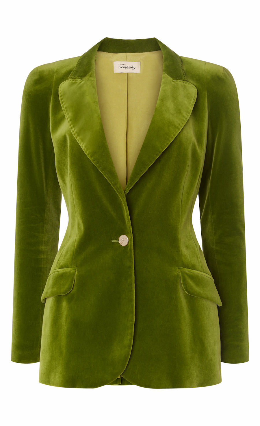 Clove Velvet Jacket - Chartreuse | Tailoring | Temperley London