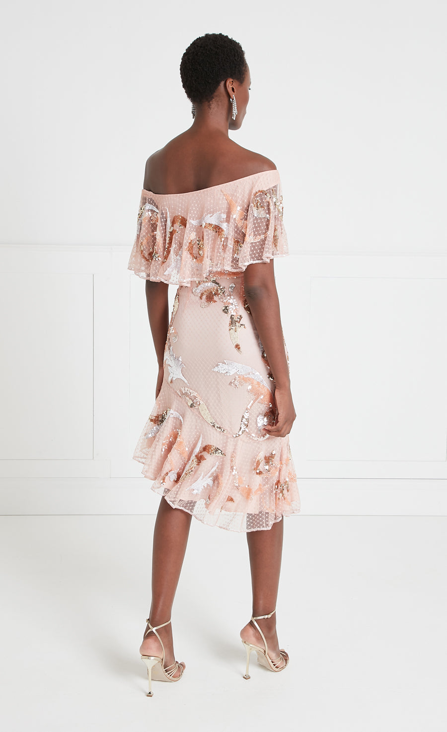 Novella Ruffle Dress - Rosewater