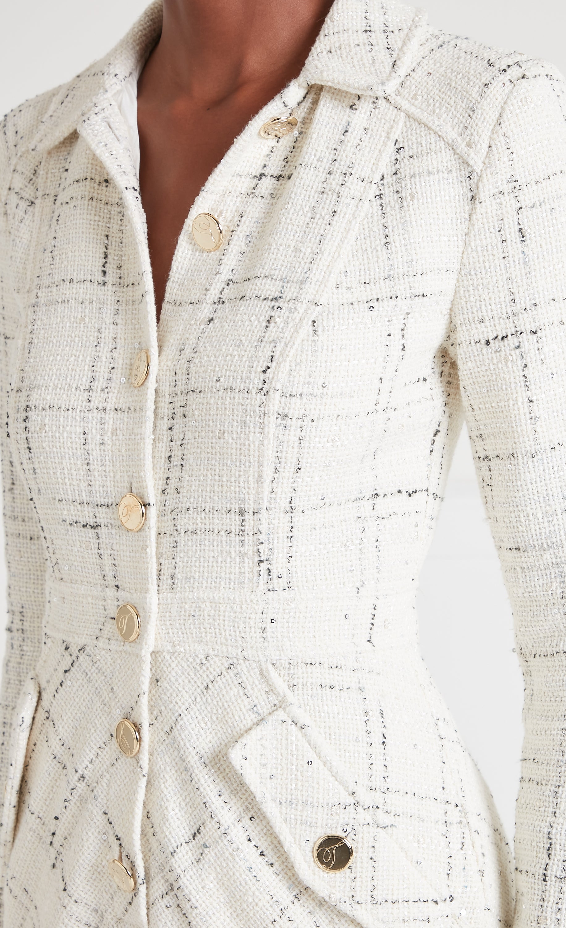 Colonel Dress - White Check