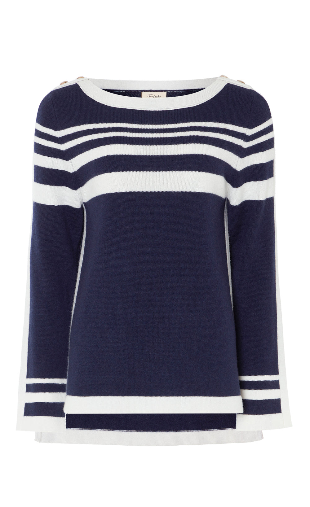 Bretton Knit Top - Navy/Ivory