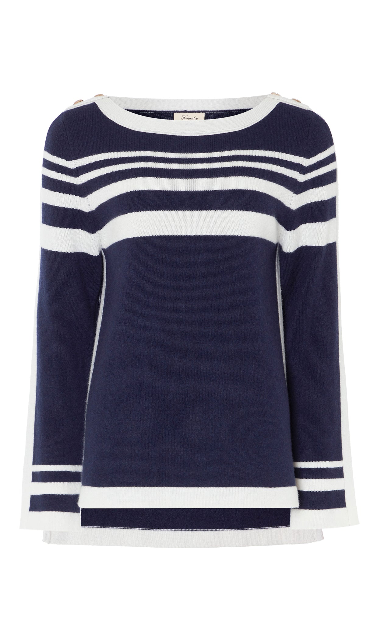 Bretton Knit Top - Navy/Ivory