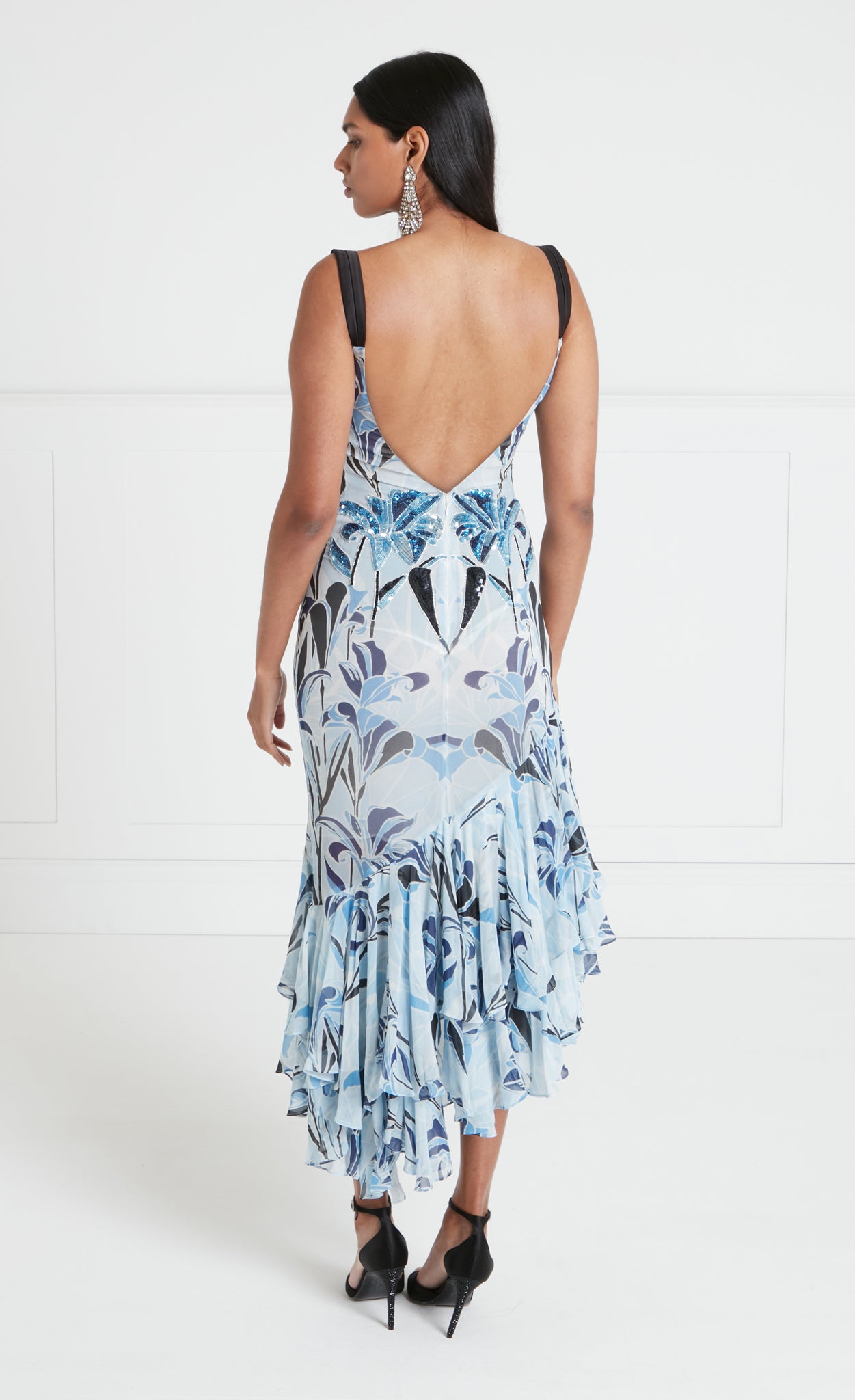 Alani Ruffle Dress - Blue