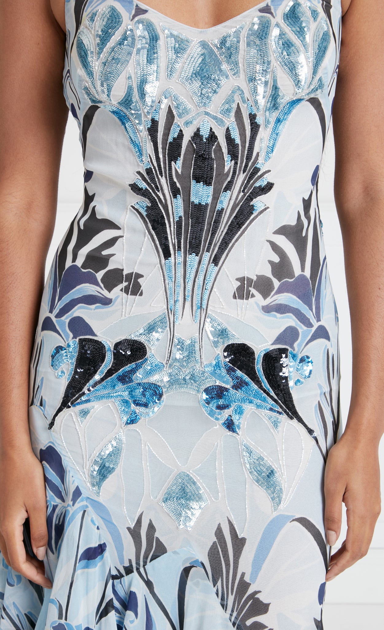 Alani Ruffle Dress - Blue