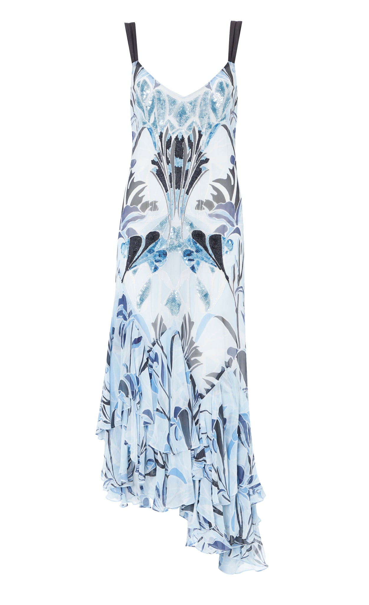 Alani Ruffle Dress - Blue