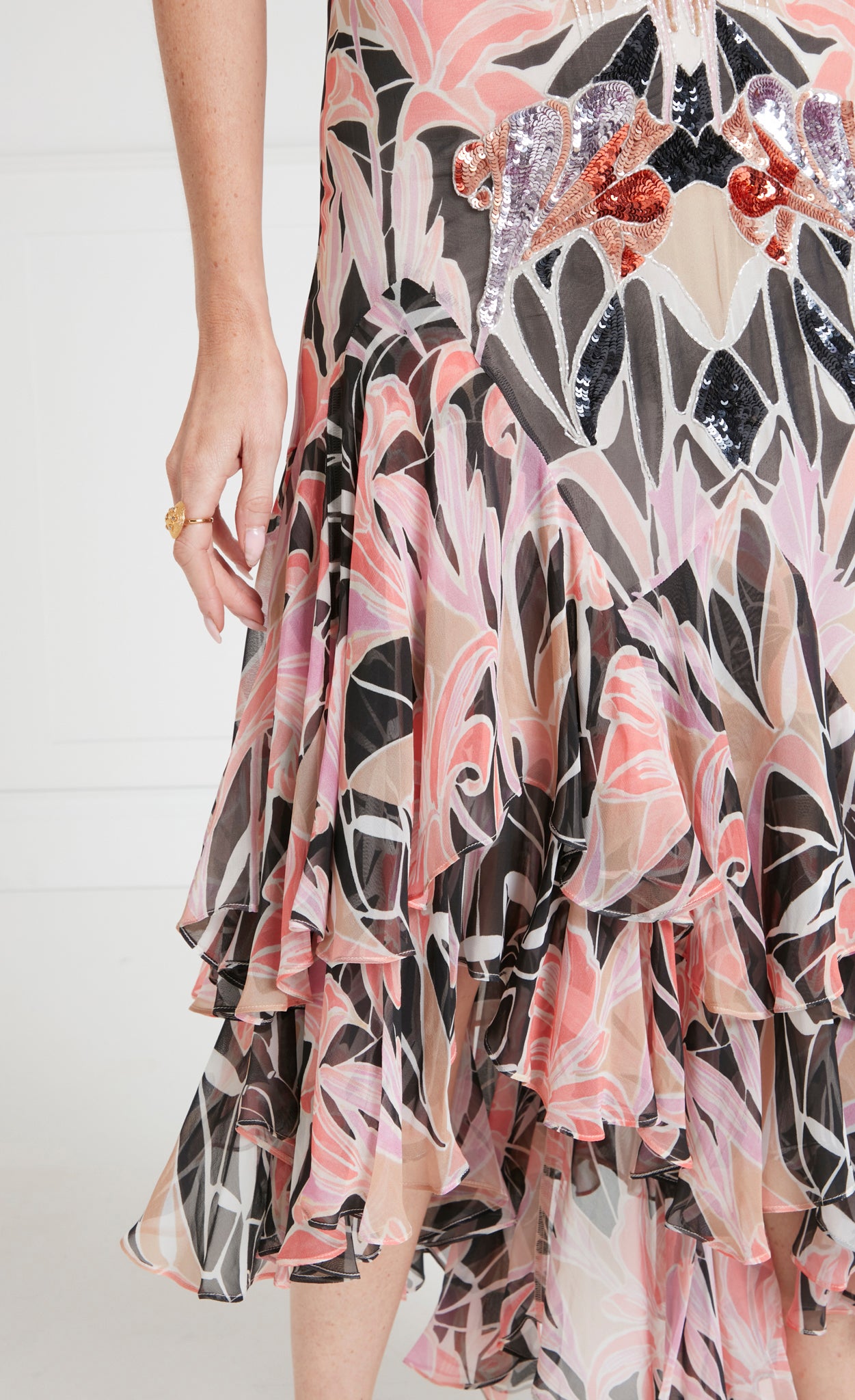 Alani Ruffle Dress - Pink