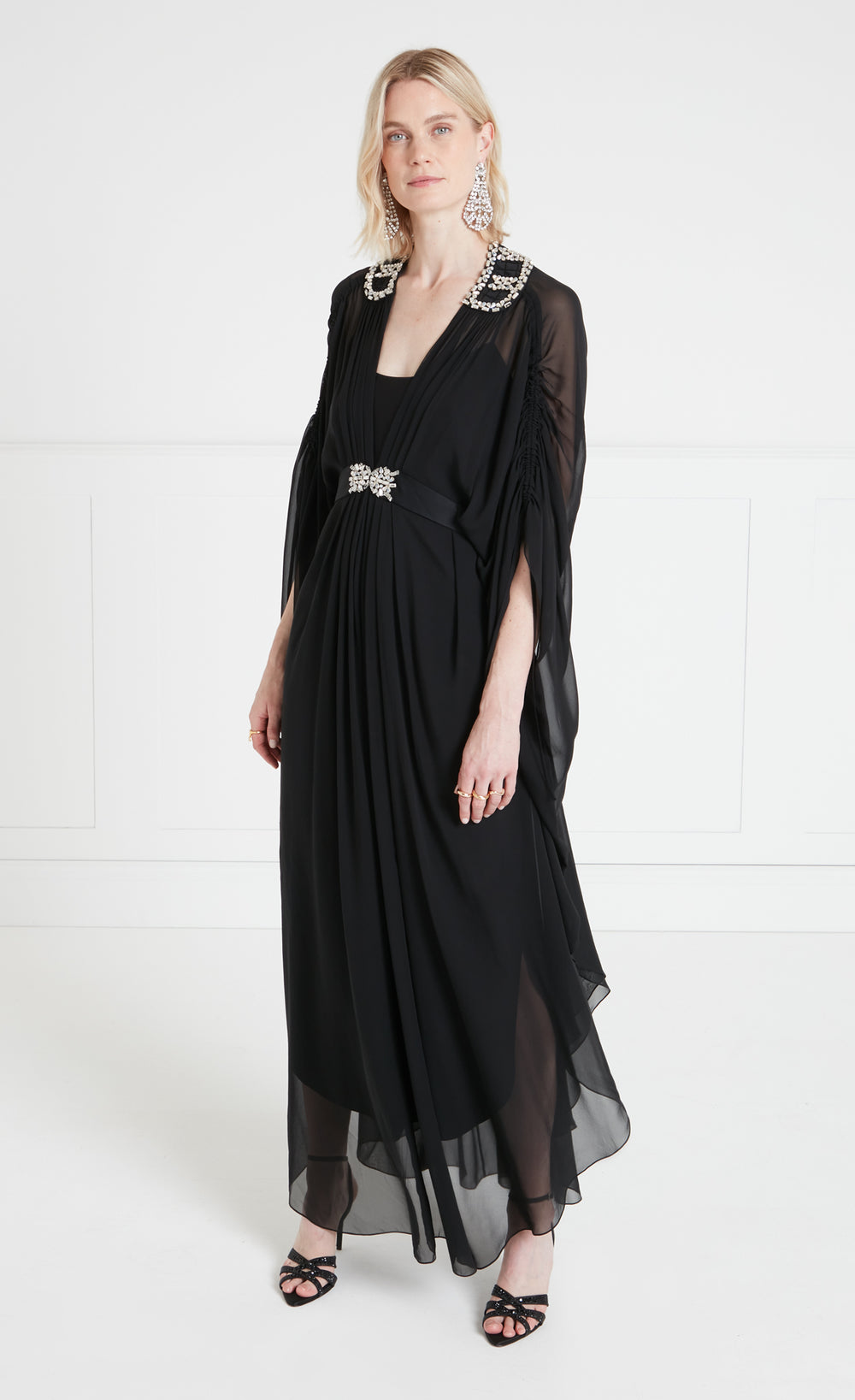 Sofia Long Kaftan - Black
