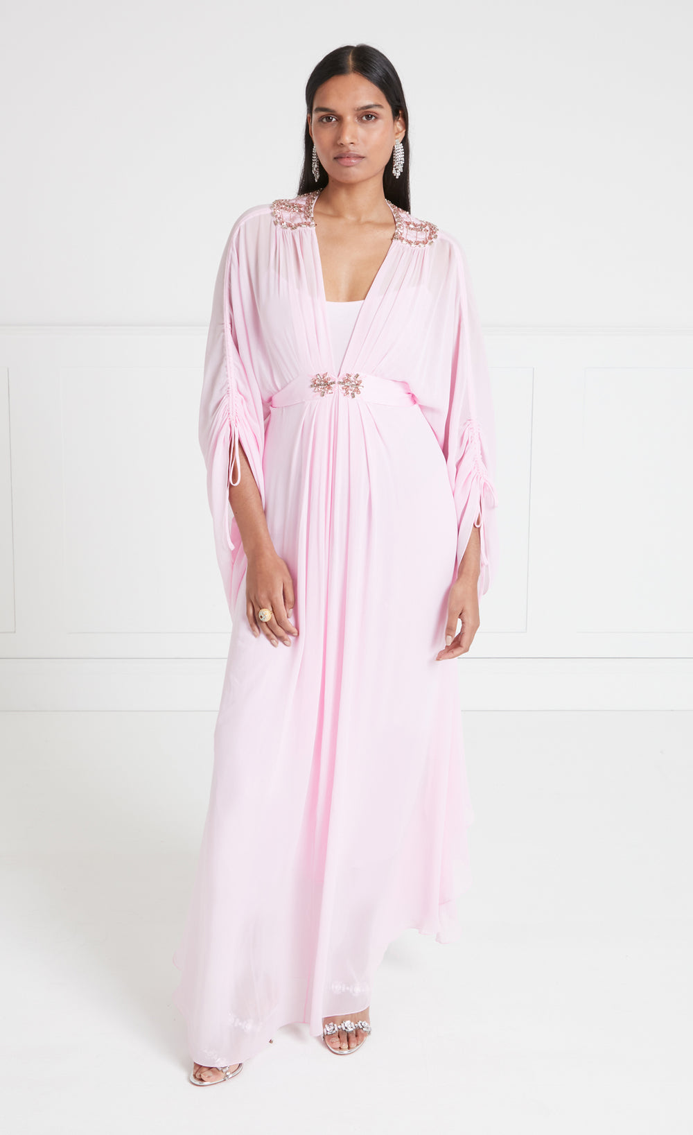 Sofia Long Kaftan - Powder Pink