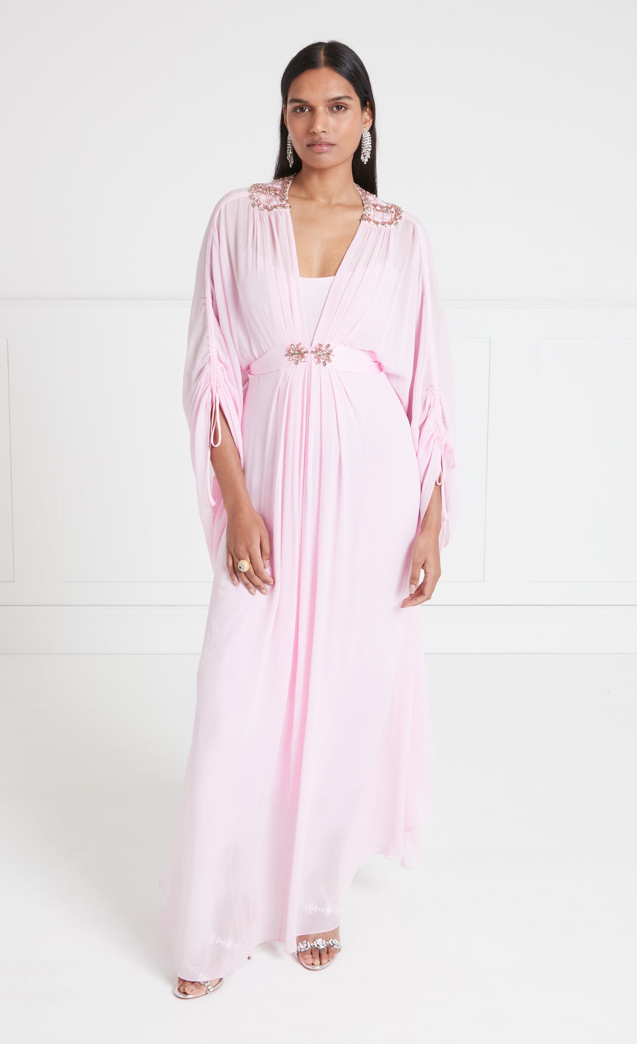 Sofia Long Kaftan - Powder Pink