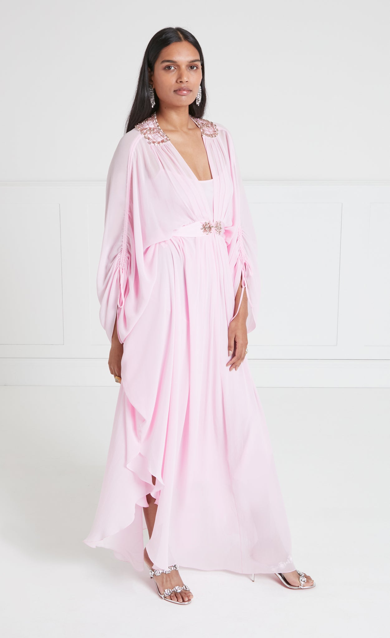 Sofia Long Kaftan - Powder Pink
