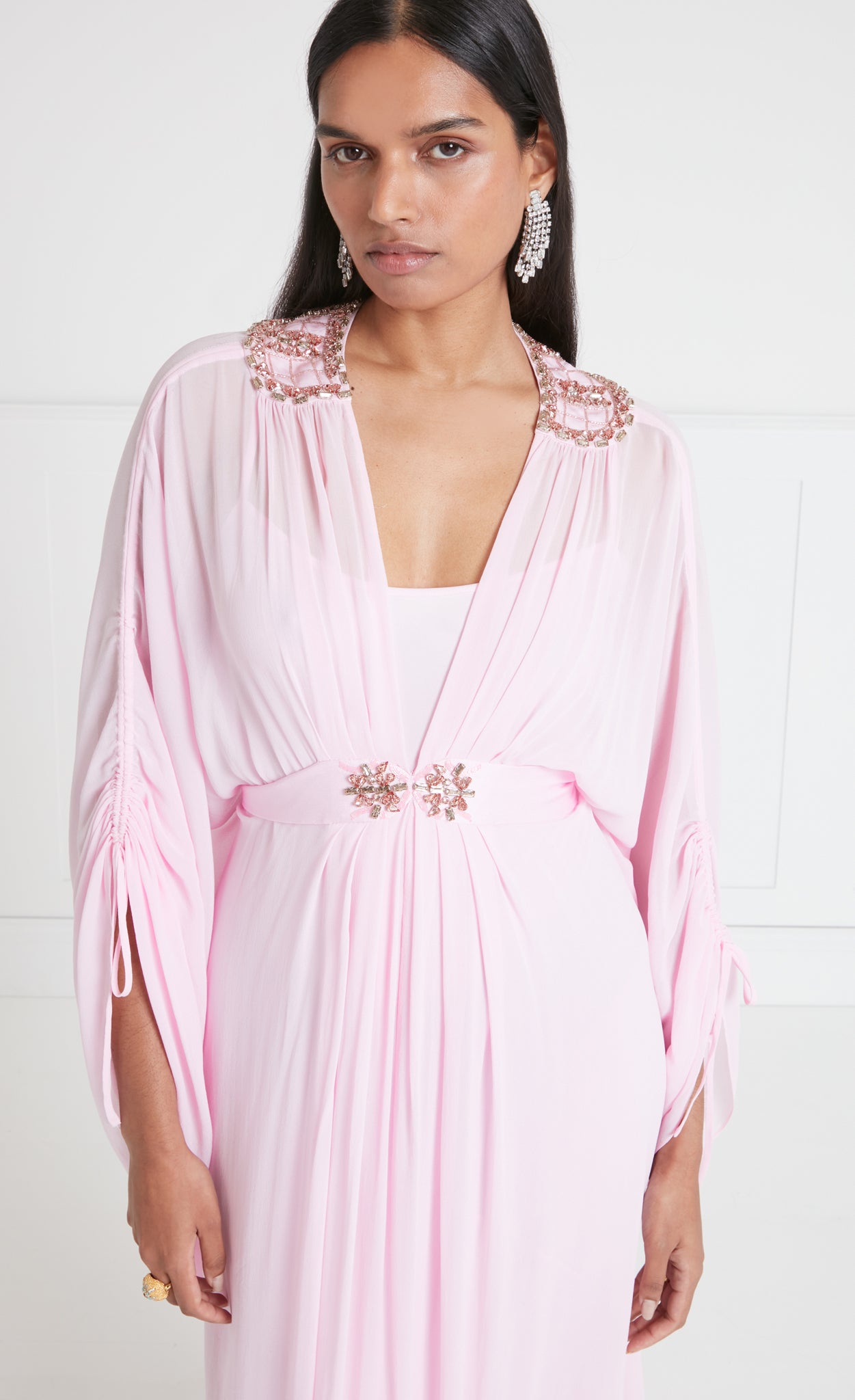 Sofia Long Kaftan - Powder Pink