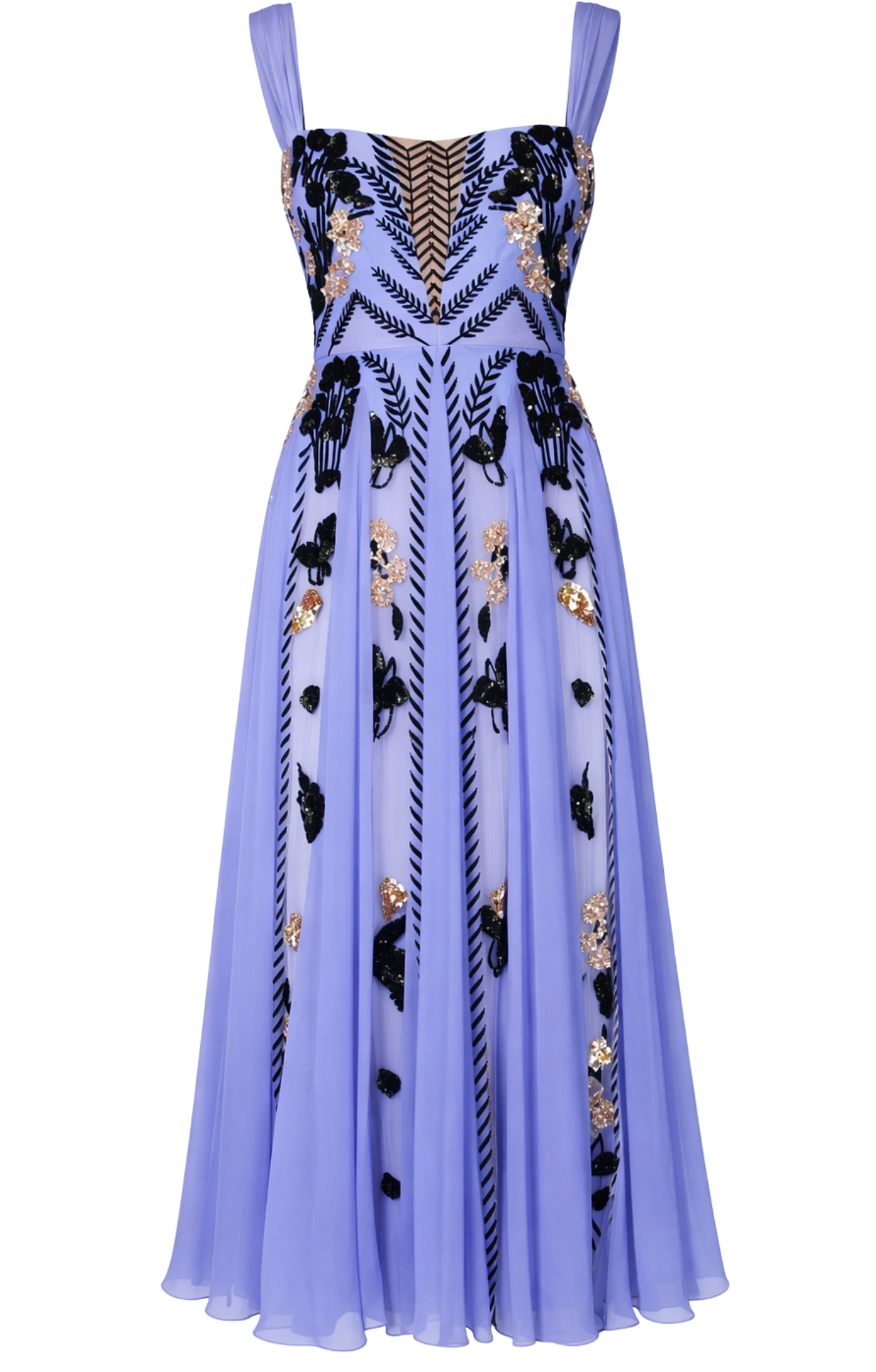 temperley london blue dress - Gilded Strappy - Lavender Color:Custom Color ( Special instructions for seller ) vestidos de fiesta while contrasting colours make Floor Length Black Lace