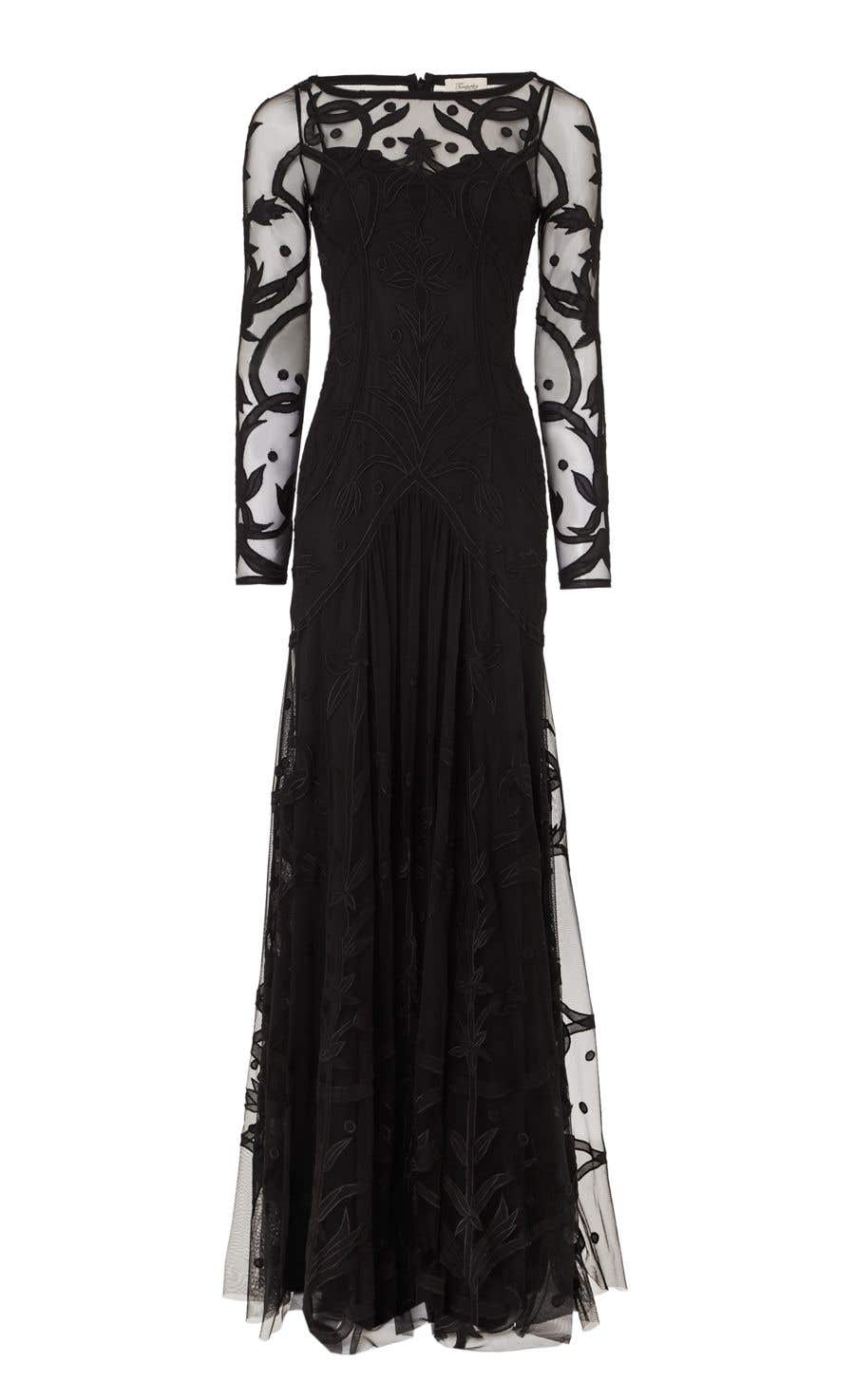 Francine Tattoo Dress - Black