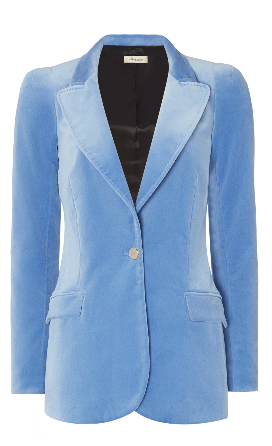 Clove Velvet Jacket - Cornflower