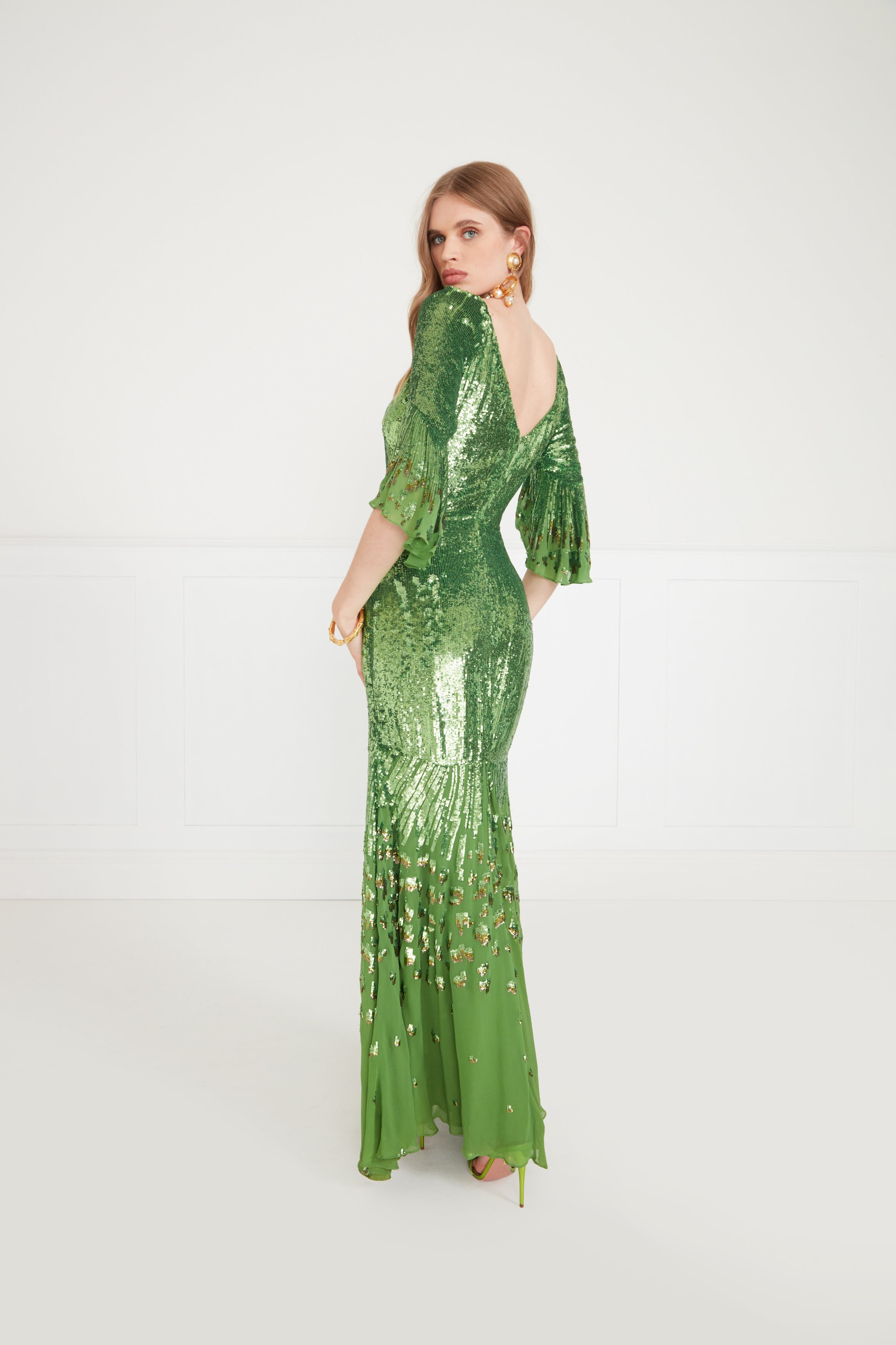 alice temperley green dress Duchess of Cambridge's Temperley London Green Maxi Dress