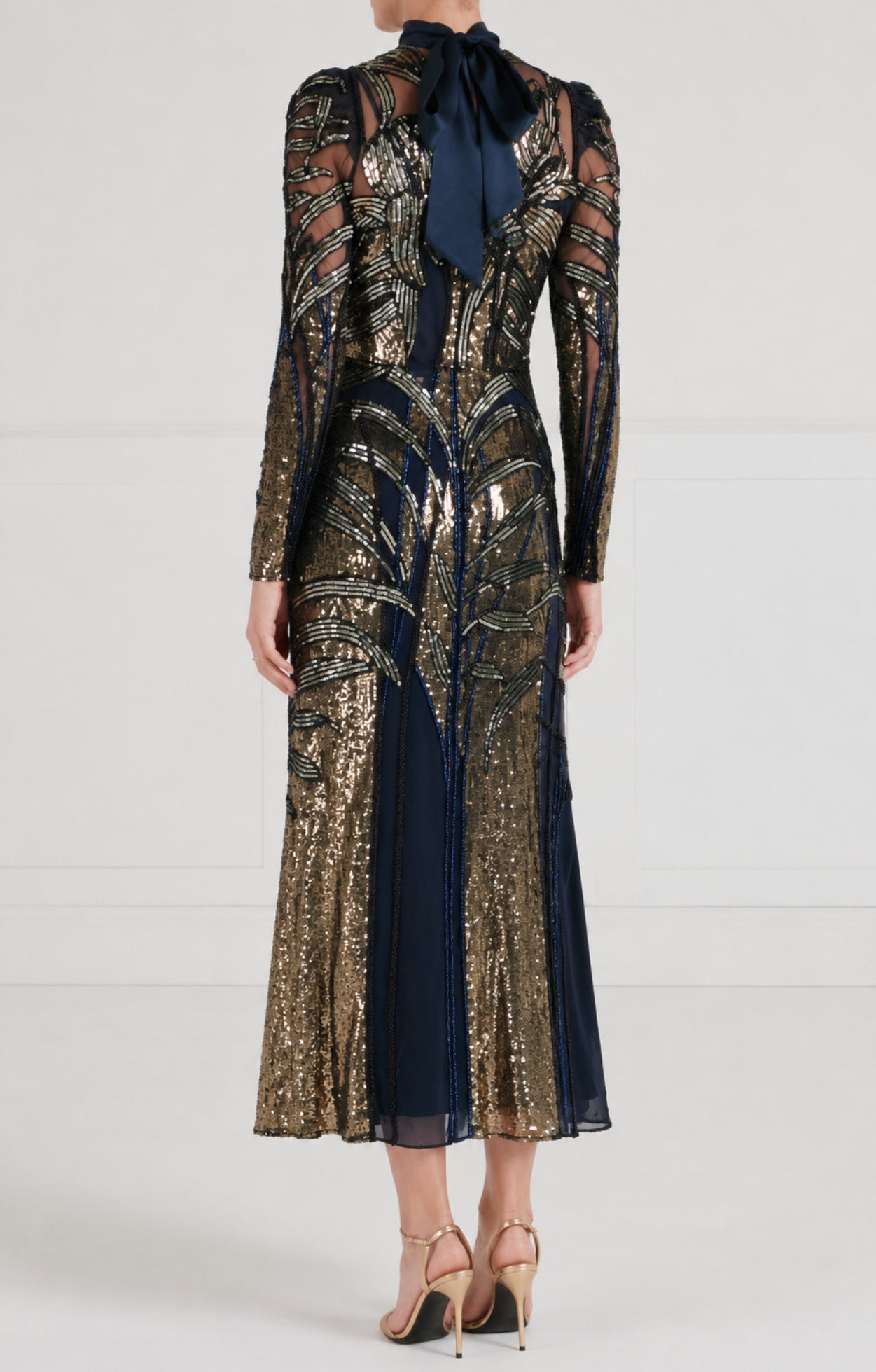 Mariana Sleeved Dress - Sapphire Blue