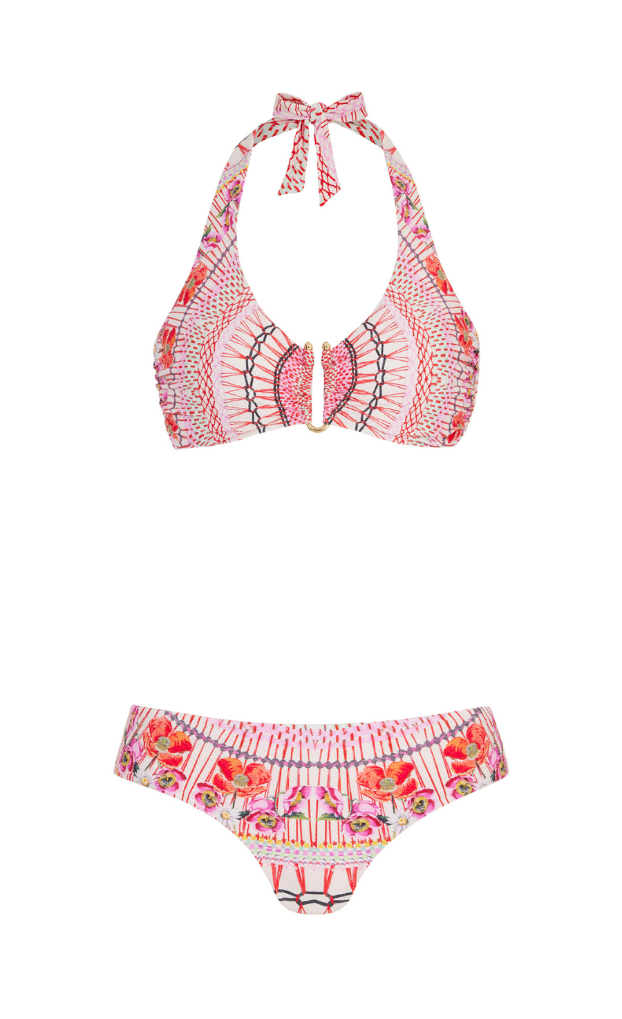 Pomegranate Hipster Bikini Bottom - Pink Mix