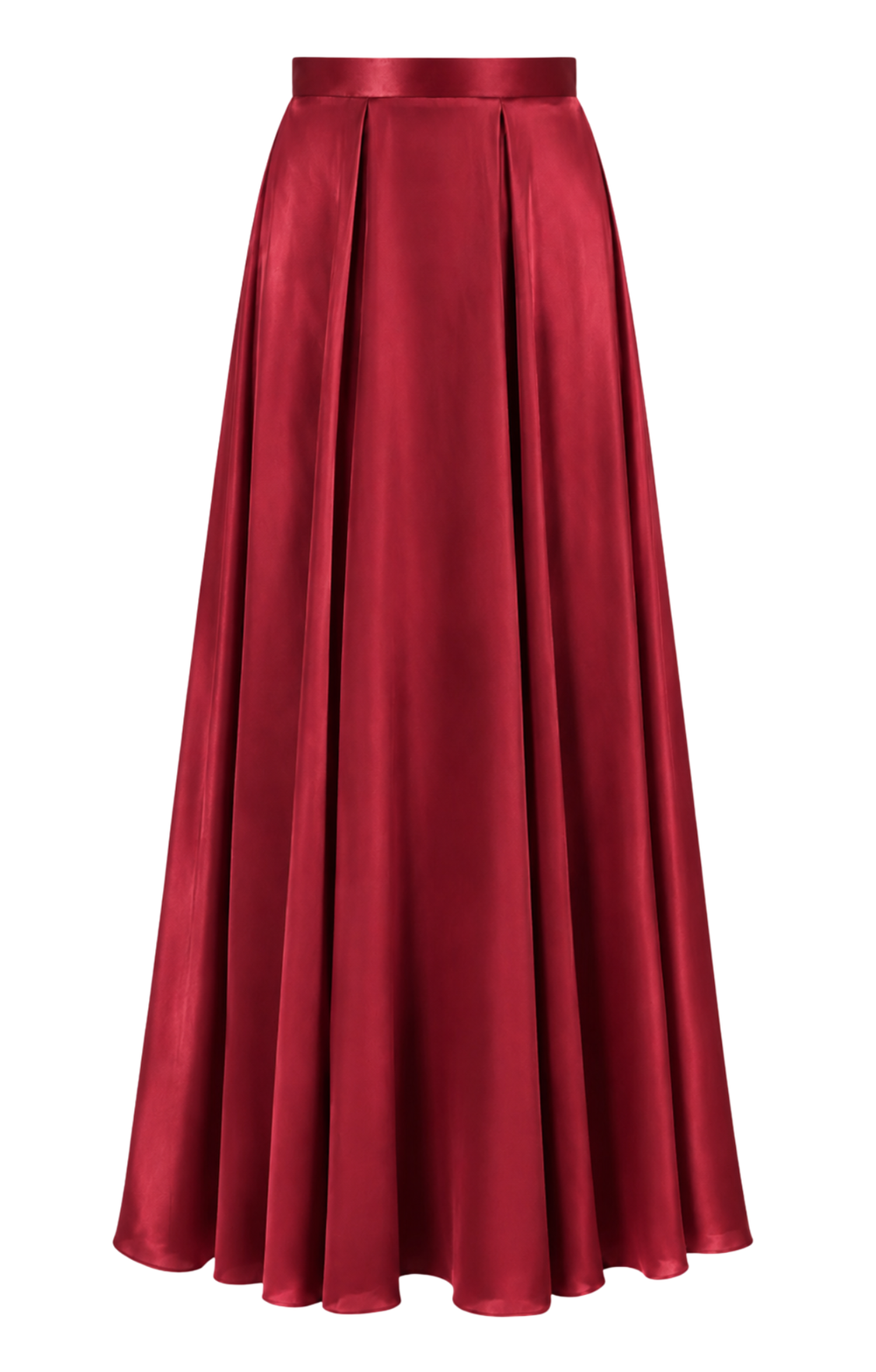 Amerie Satin Skirt - Claret