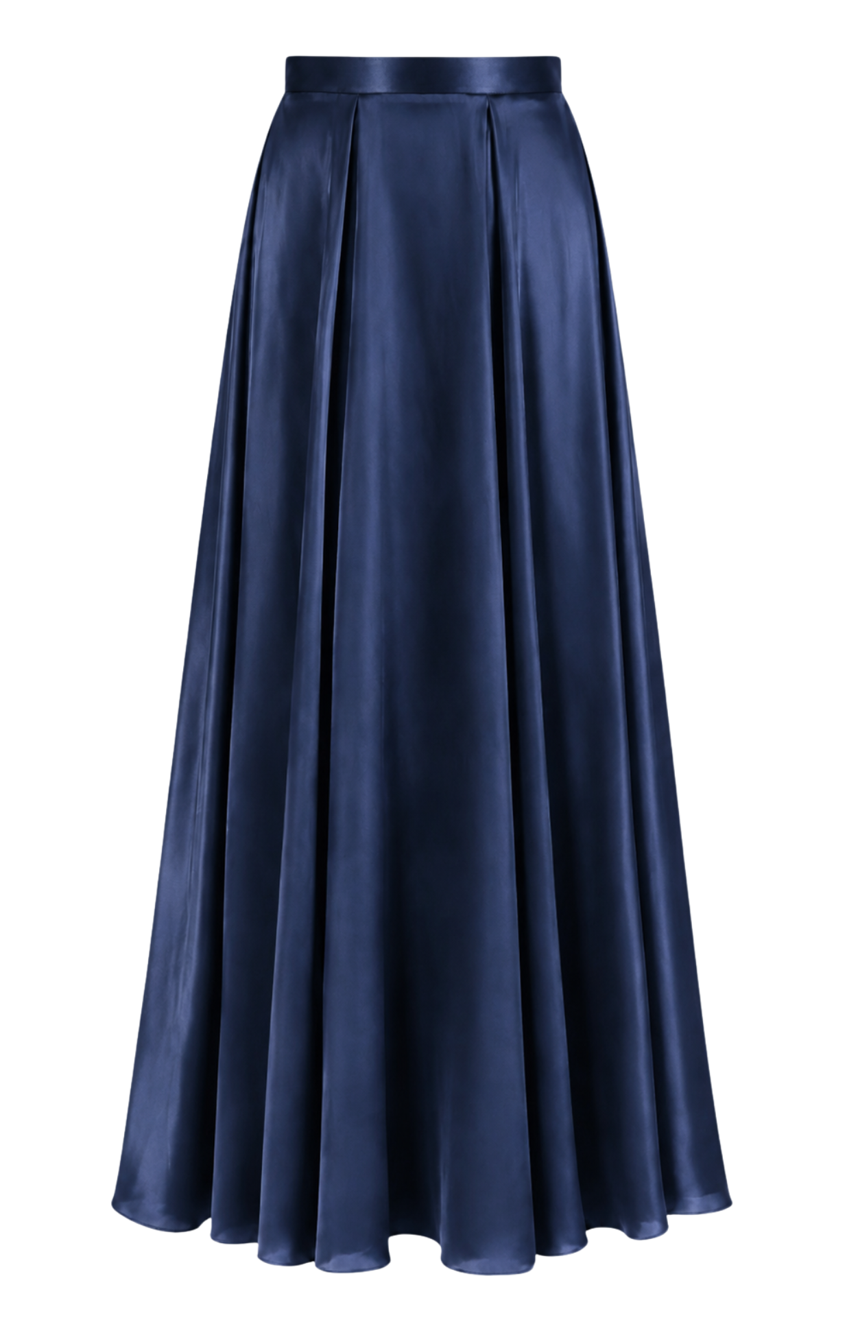 Amerie Satin Skirt - Sapphire Blue