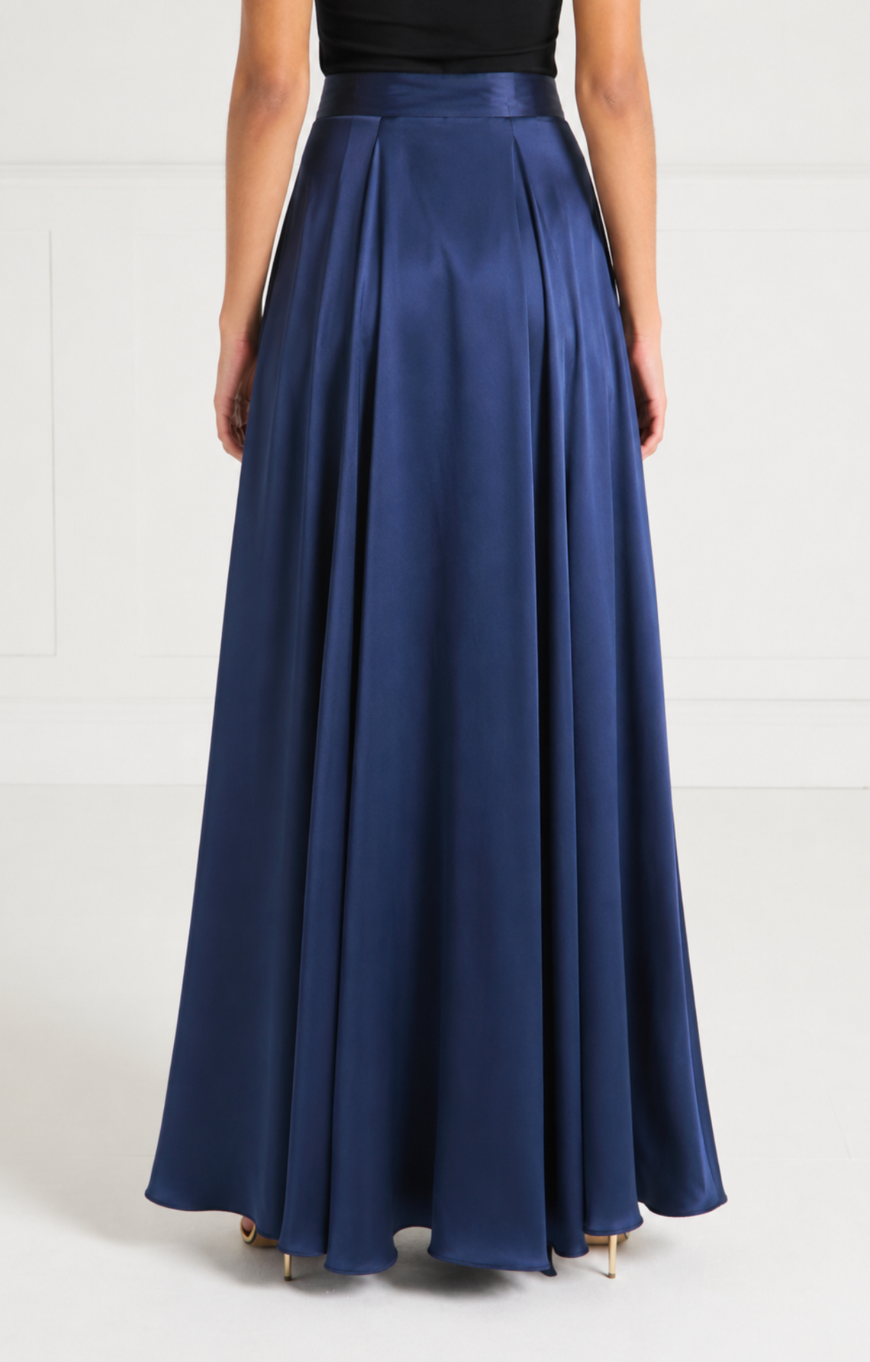 Amerie Satin Skirt - Sapphire Blue