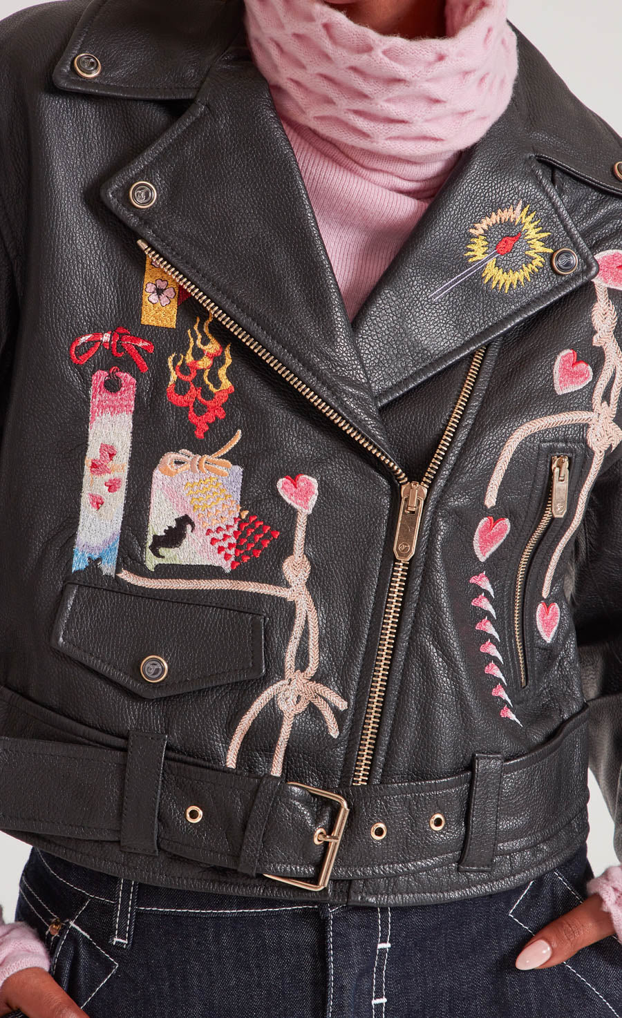 Kyoto Leather Jacket - Black