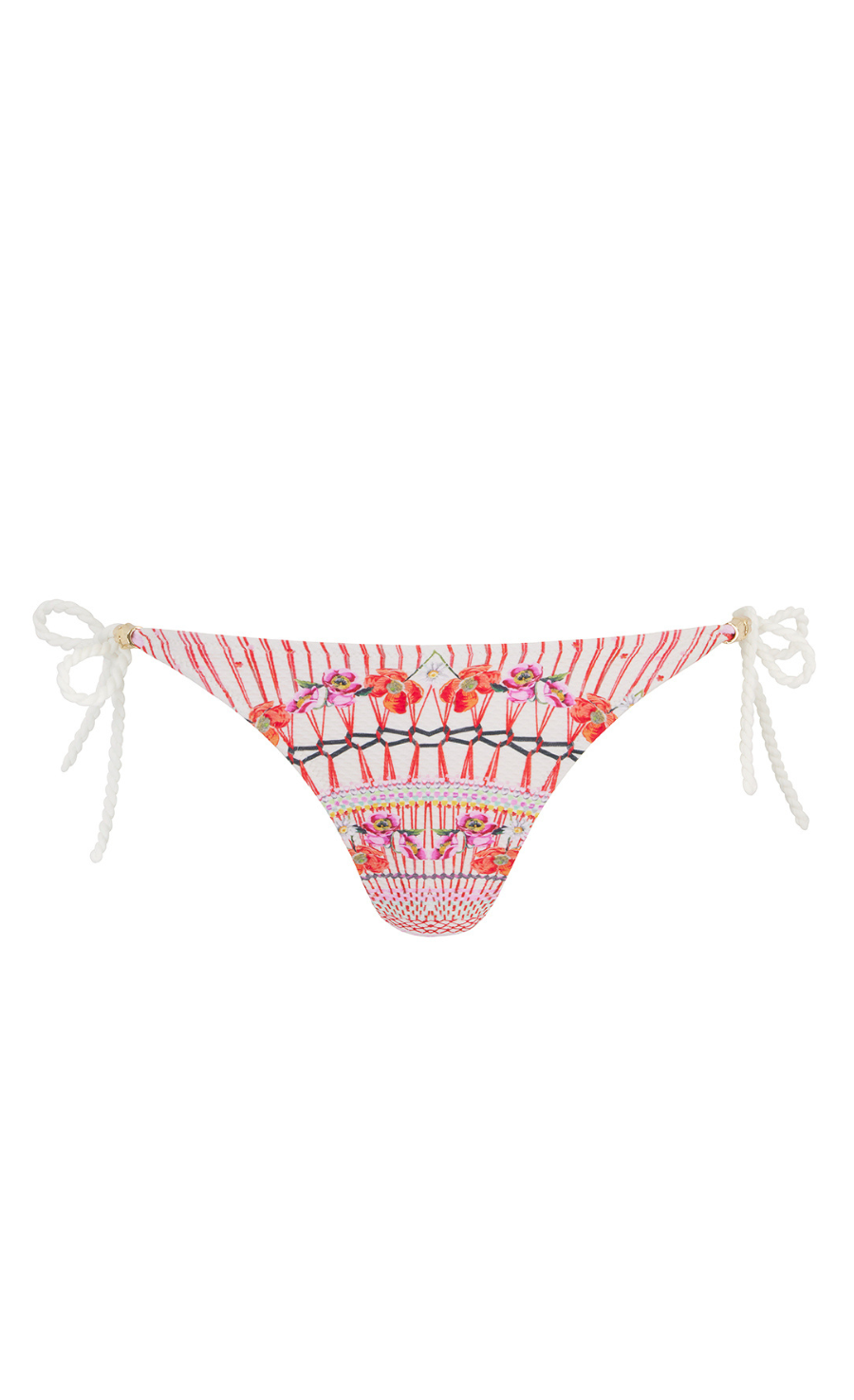 Pomegranate Tie Side Bikini Bottom - Pink Mix