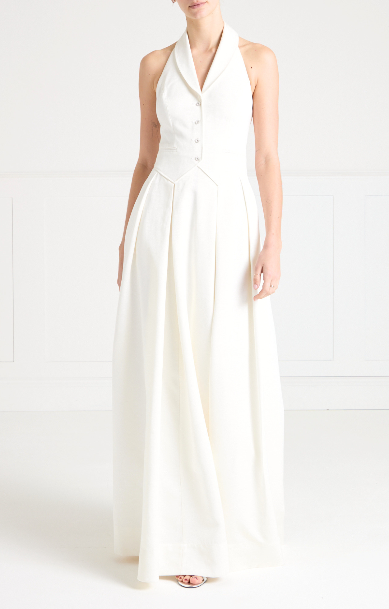 Elodie Halter Gown - Ivory