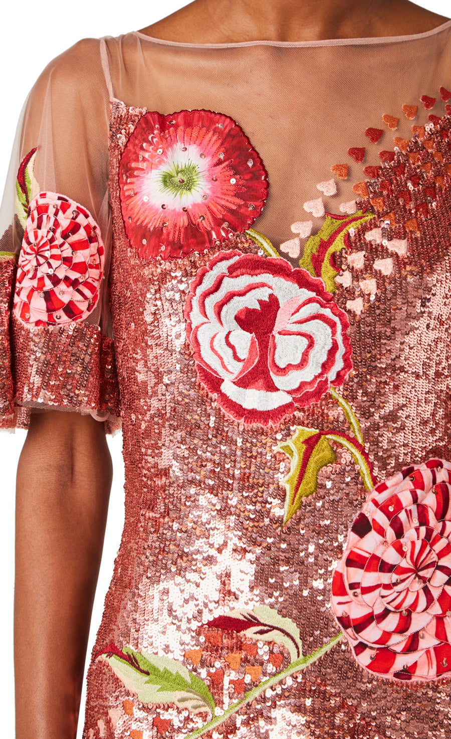 Carnation Sequin Gown - Blush