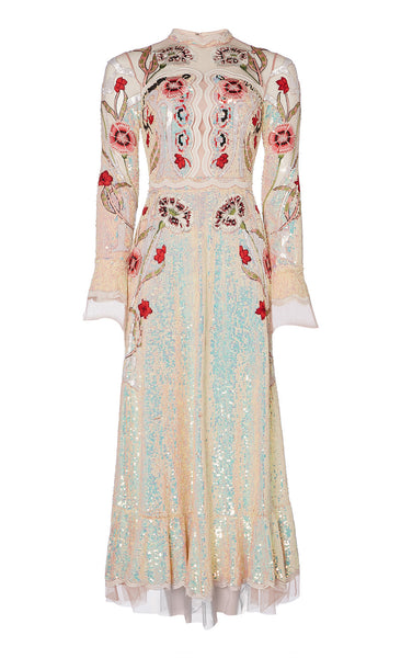 knee length dresses for ladies Remi Midi Show Dress - Iridescent Rose | Dresses and Jumpsuits