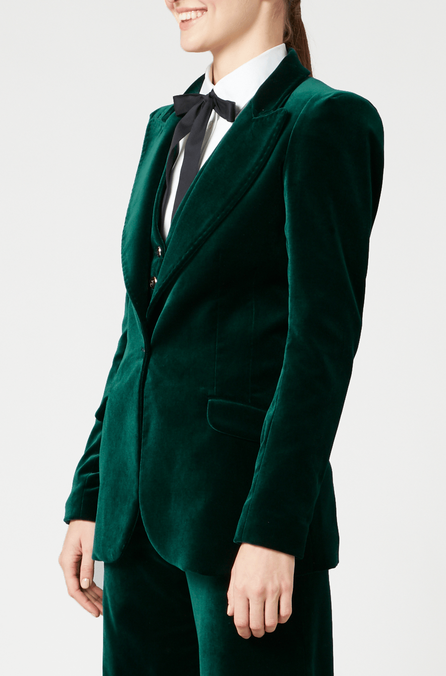 Clove Velvet Jacket - Emerald