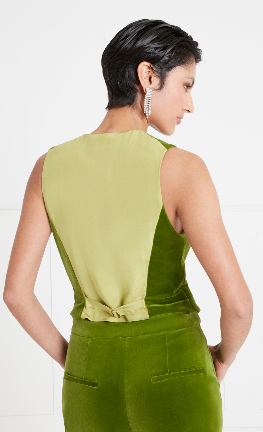 Chartruse Model Clove Velvet Waistcoat - Chartreuse | Tailoring | Temperley London ...