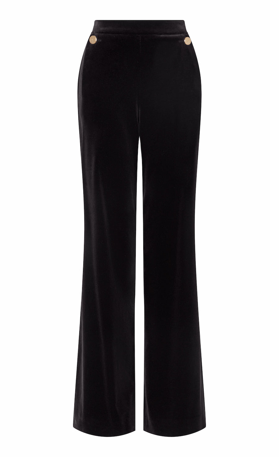 Clove Velvet Waisted Trousers - Black