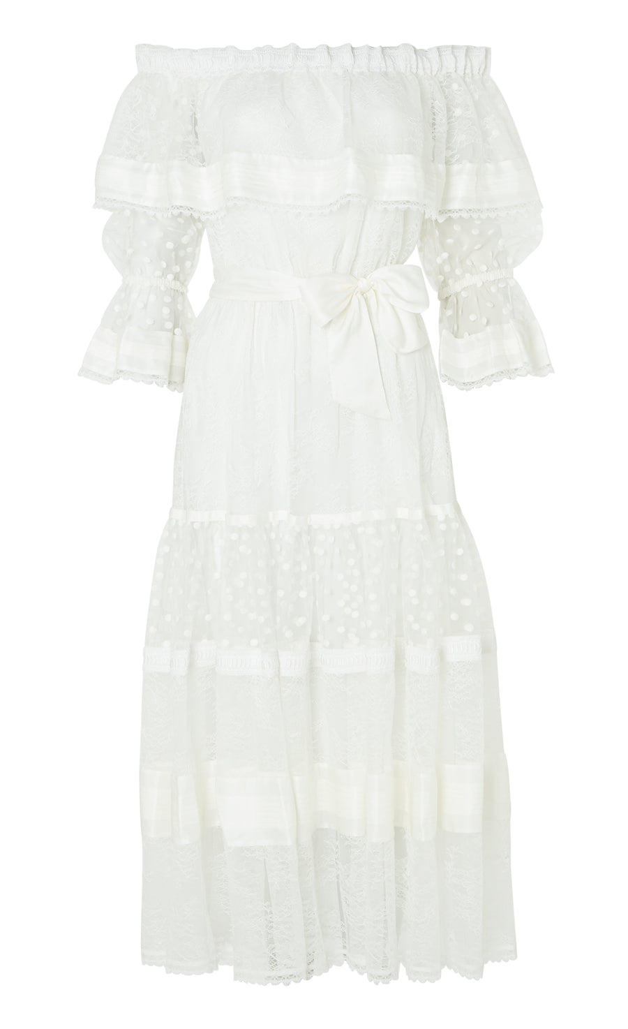 Marlow Off Shoulder Dress - White | Dresses and Jumpsuits | Temperley ...