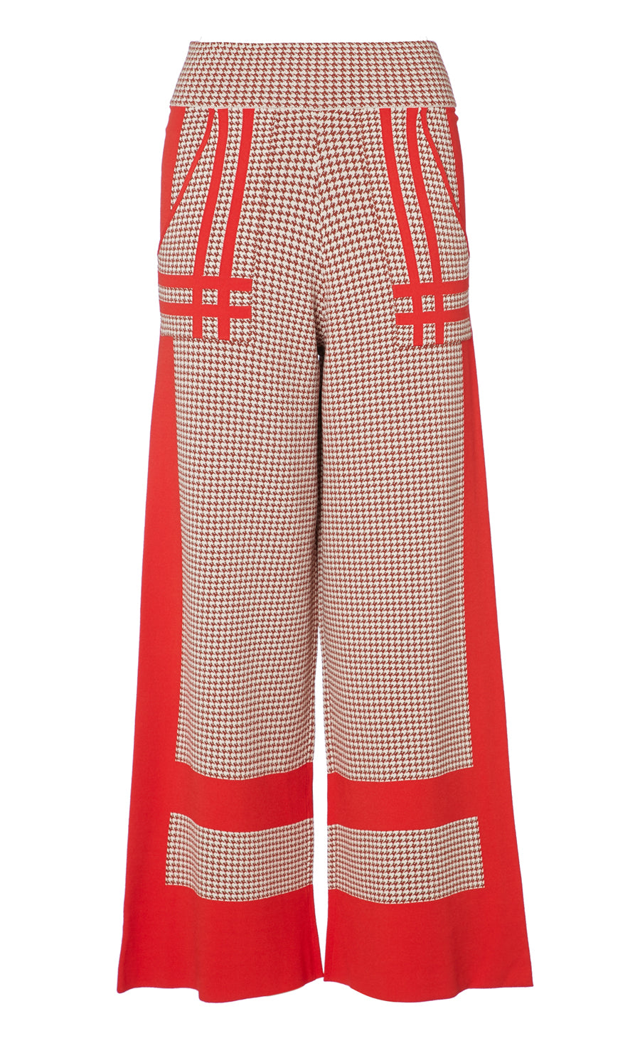 Orelie Knit Trouser - Red Mix