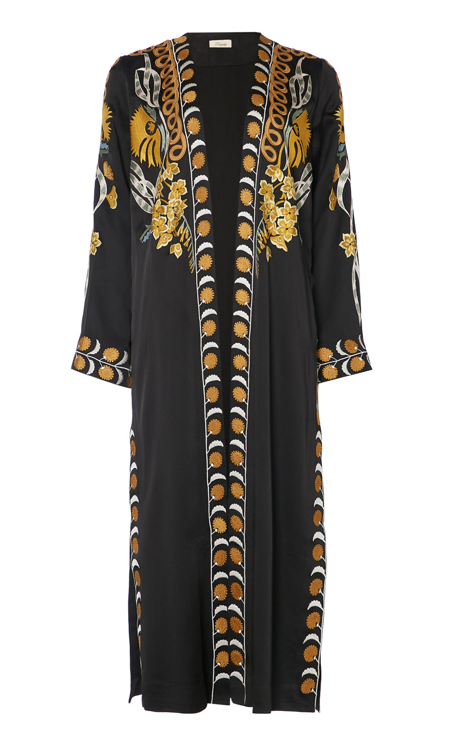 Black and gold kimono cardigan hotsell