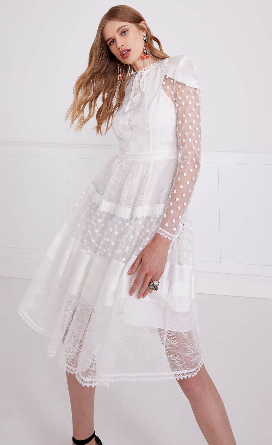 Marlow Sleeved Dress - White | Dresses and Jumpsuits | Temperley London ...
