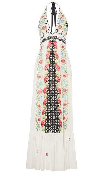 Florentine Halter Dress - White | Dresses & Jumpsuits