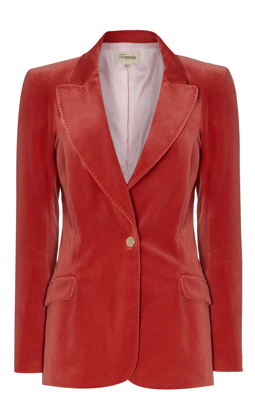 Clove Velvet Jacket - Coral