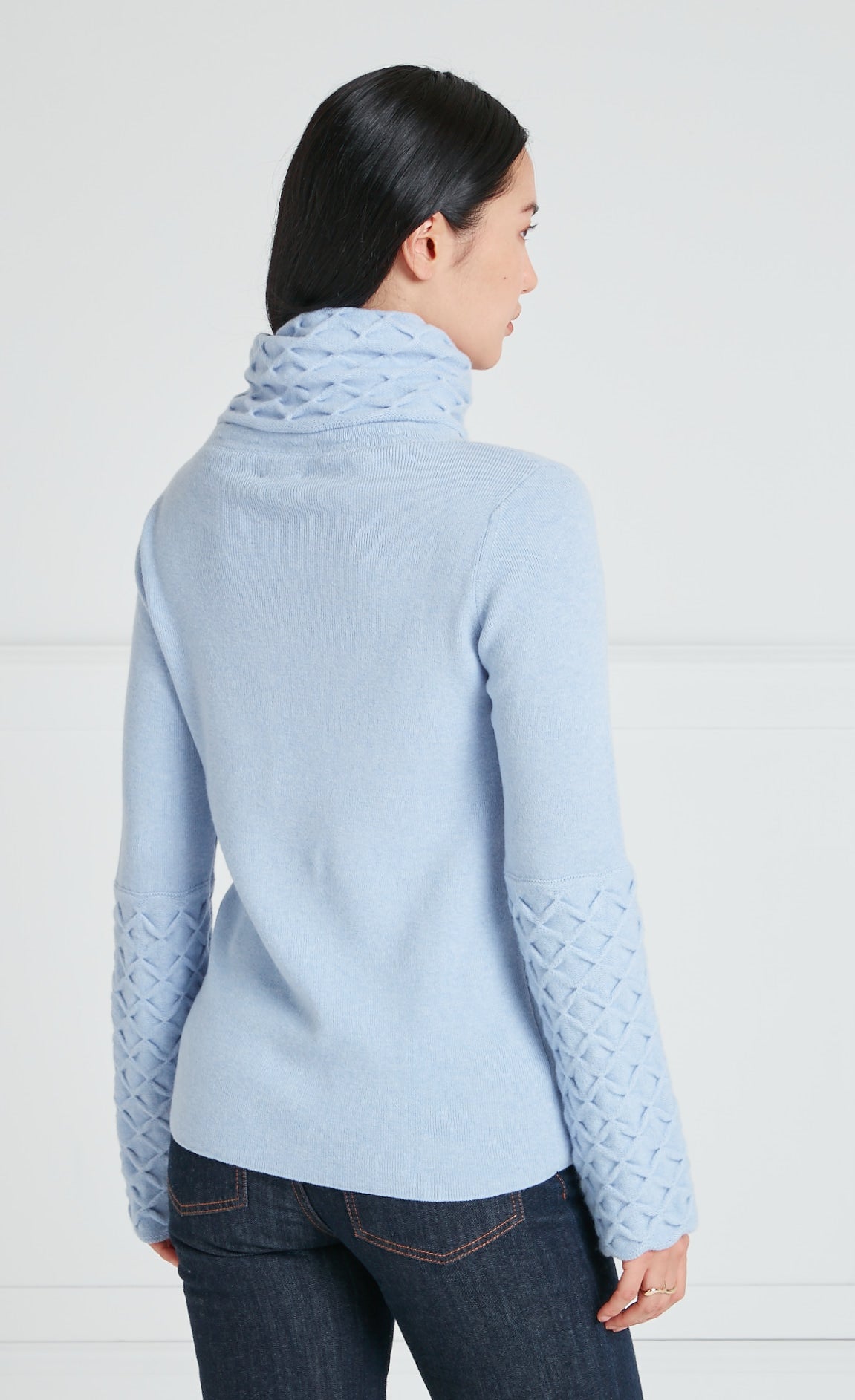 Honeycomb Knit Jumper - Powder Blue