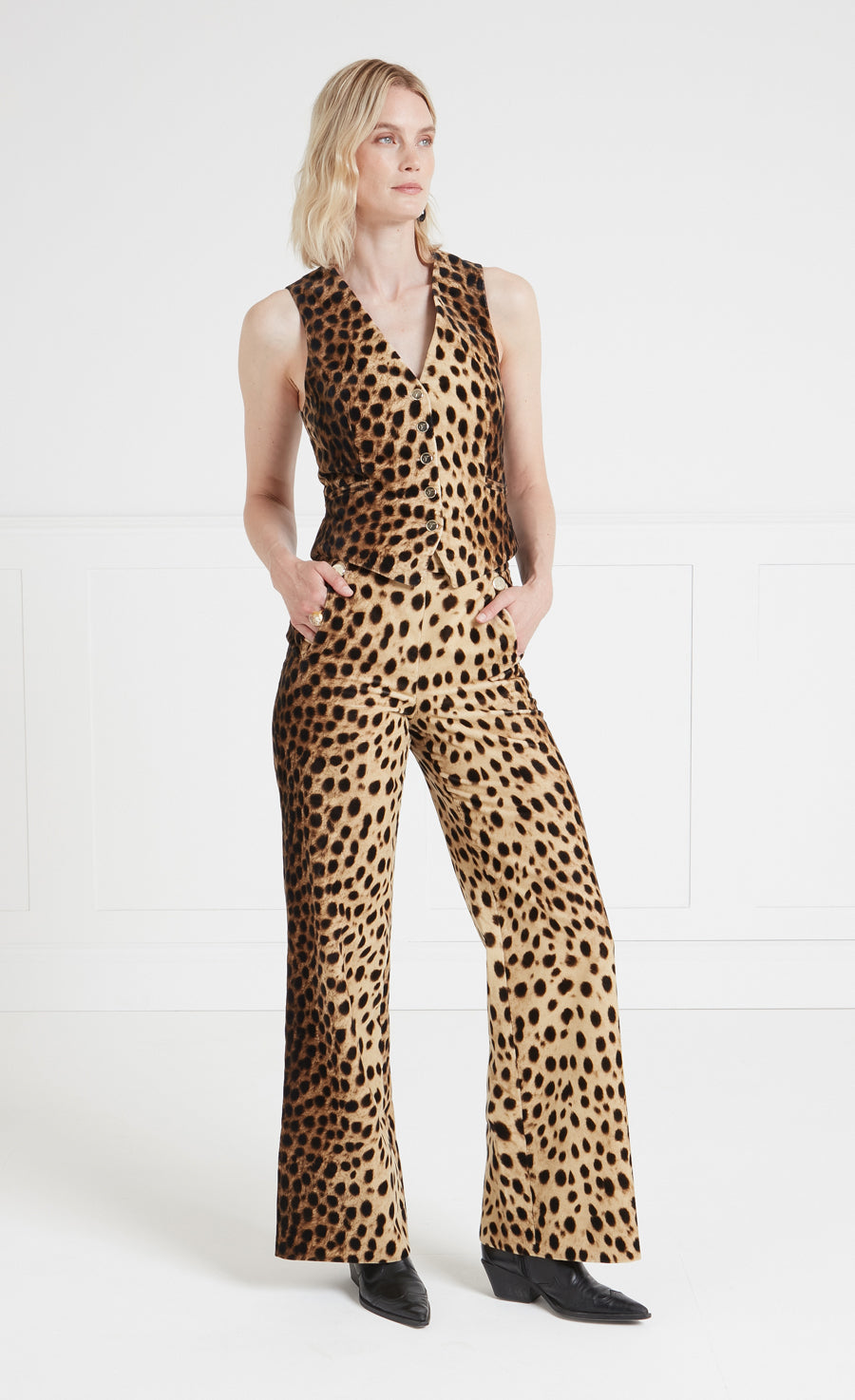 Nemera Waistcoat - Leopard Print