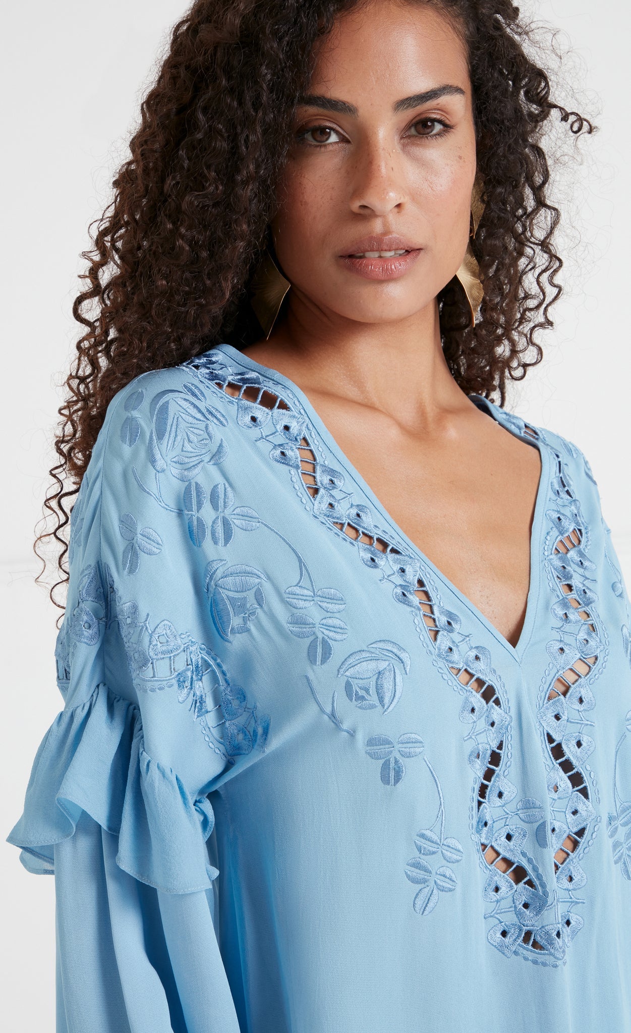 Daphne Blouse - Wedgewood Blue